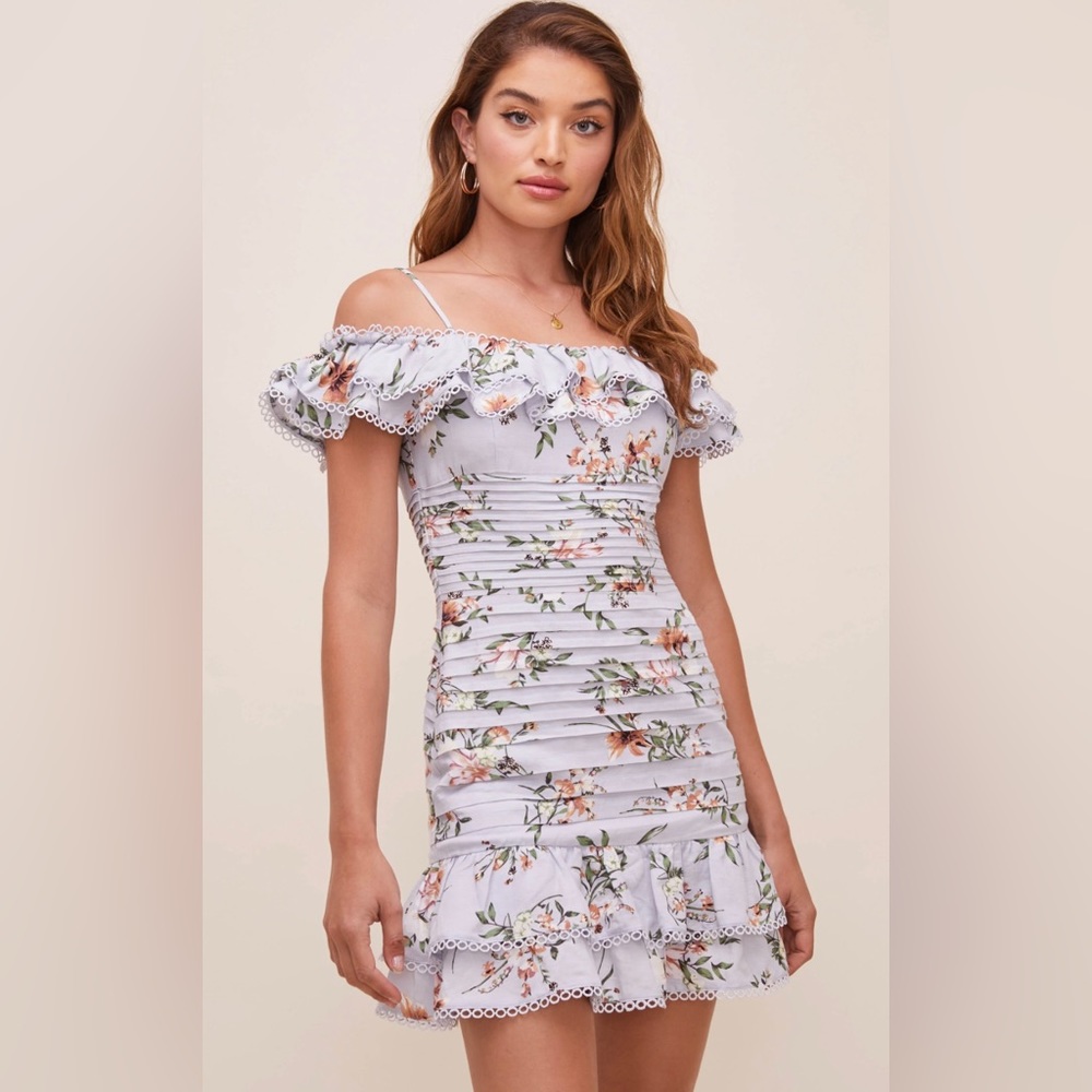 ASTR the Label Una Floral Off Shoulder Dress